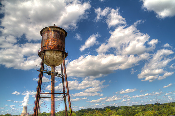 Rusty Water Tower & Limerick Power Plant